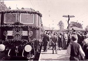 Erffnung elektrischer Betrieb Krntner Seendreieck 1956. Foto: BB